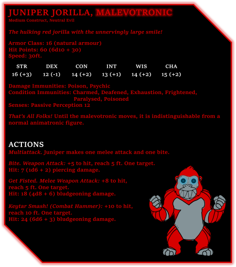 Juniper Jorilla Stat Block